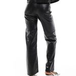 Bershka Berksha black faux leather straight leg pants size 30 Photo 1