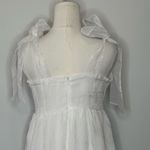 Day + Moon White Babydoll Tiered Bow Tied Straps Mini Dress Womens Medium Photo 5