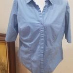 Venezia / 14/16 / Blue 3/4 Sleeve Button Down Photo 1