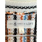 Lou & grey Women's Size L Multi Striped Fringe Sweater Tank Pullover EUC Photo 3