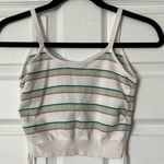 Social Scene Rainbow Striped Knit Crop Top Photo 4