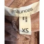 Maurice's XS Mauve Tank Top Embroidered Bodice Gathered Front Mesh Sleeveless Photo 8