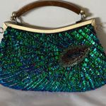 Elegant Green and Blue Sequin Clutch Size OS Photo 6