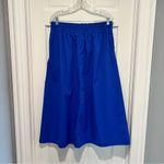 Athleta Midday Mid Rise Midi Poplin Skirt XL Varsity Blue Elastic Waist Pockets Photo 4