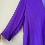 Helmut Lang  sz M‎ purple button shift 100% silk dress Photo 3