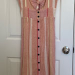 O'Neill EUC O’NEILL women’s Elijah midi striped cap sleeve tied‎ bow dress small Photo 0