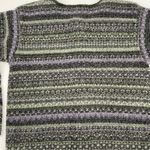 Common Threads Striped Cardigan Sweater Women Wool Cotton Acrylic Green Purple Unique Buttons Photo 5