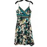 Ann Taylor Dress Leaves Green And Brown Sleeveless 8 Photo 0