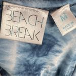 Beach Break blue and white tie dye gathered racerback dress size medium Photo 3