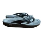 Oofos OOlala Luxe Flip Flop Thong‎ Recovery Sandal Women's Size 8 Black #S54 Photo 2