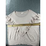Gap  Sweater Women 2XL Merino Wool Boat Neck Ruffle‎ Cottagecore Peasant Casual Photo 2