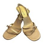 St. John Gold /Champagne Metallic Open Toe and Open Heel Strappy Shoes Size 8 Photo 1