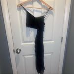 Lulus NWT black ruched mesh sleeveless cutout dress Photo 9