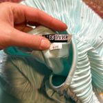 VTG TIFFANY BLUE PLEATED RHINESTONE DRESS Photo 5