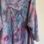 H&M Boho Baggy Custom Tie Dye Cable Knit Sweater Photo 2