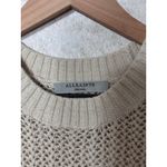 ALLSAINTS Zadie Tank Open Knit Sleeveless Sweater Top Metallic Thread Size Small Gold Photo 2