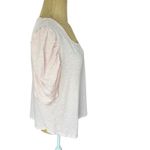 Liverpool Womens  Pink Gathered Peasant Short‎ Sleeve T-Shirt Large Photo 5