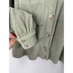 Madewell Knit Corduroy Crop Shirt-Jacket L Sage Green Soft Ribbed Shacket Fall Photo 3