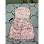 Lulus  Making Magic Blush Pink Fringe Lace-Up Mini Dress, size XS Photo 12
