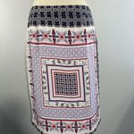 Forever 21  Womens L Knee Length Straight Pencil Skirt Back Zip & Slit Geo Floral Photo 1