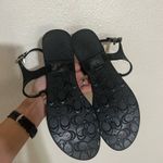 Coach  Piccadilly Black Ankle Strap Jelly Thong Sandals Women's US 10 / 40 Photo 6