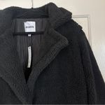 BB Dakota Black Paddington Coat Sherpa Long Line Jacket Size Medium Photo 4