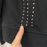 Karl Lagerfeld  Black Crew Neck Sweatshirt Silver Studded Womens XS Luxury Top Photo 1
