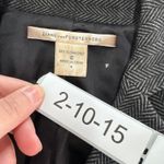 Diane Von Furstenberg  Blazer Women 4 Black Grey Herringbone Georgica Jacket Wool Photo 2
