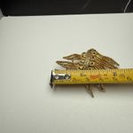 Vintage Lisner Textured Gold Tone Brooch Pin Signed Photo 1