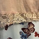 a.n.a  Light Peach Sleeveless Blouse with Lace Trim Photo 2