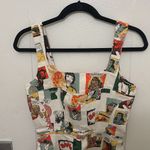 Farm Rio Reformation Davies Bustier Denim Mini Dress Comic Size 4 Photo 1