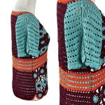 Vintage Y2K Crochet Top Moda International Victoria Secret Western Festival XS Blue Photo 7