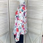 st. john's bay St. John’s Bay Active Floral Full Zip Track Jacket White Pink Petite Small Photo 1