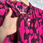 Who What Wear  Women’s Blouse Animal Print Size XXL (Black Pink) Photo 5