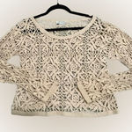 Crochet Crop Sweater Sz M Size M Photo 0
