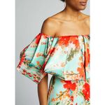 Badgley Mischka Floral Off-the-Shoulder Puff-Sleeve Sheath Dress Multi Women's 0 Photo 2