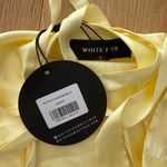 White Fox Boutique White Fox Mini Dress Halter Neck Truth Be Told Size M Lemon Photo 3