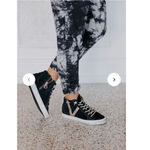 Vintage Havana Vintage Lockwood High Top Havana's Black Suede with Gold Sequin "V" Size 8.5 Photo 1