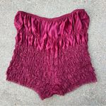 Vintage Merlot maroon ruffle pleat Pettipants bloomers sissy square dance shorts Red Size L Photo 2