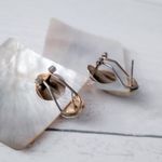 Vintage Stud Earrings Shell / Mother of Pearl Extra Large Statement Photo 6