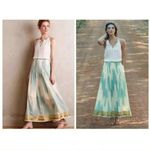 Anthropologie NWT Floreat Far Seas Pleated A-Line Maxi Skirt - Size 6 Photo 1
