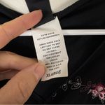 Wrapper  Y2K Black Floral Mesh Juniors Top XL Goth Fairycore Festival small Photo 2