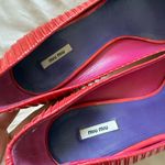 Miu Miu  | Red/Pink Patent Leather peep toe heels Photo 6