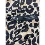 ZARA Beige Black Leopard High Neck Animal Print Sleeveless Tank Bodysuit Top M Photo 2