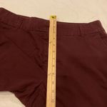 Loft burgundy Bermuda Shorts Flat Front Design Photo 6