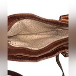 Vintage • Beautiful Embossed Leather Shoulder Bag • Made in Paraguay Brown Photo 6