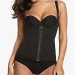 Sweat Zip Shapewear Vest Waist Trainer Tummy Control Body Shaper Black Size M Photo 3