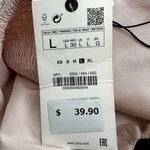 ZARA Draped Crop Top Bustier Crop Top Ruched Convertible Smocked Pink L NWT Photo 9