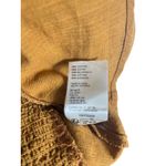 Free People  Mustard Orange Tube Top XS Cotton Smocked Strapless Crop Boho Vacay Photo 4