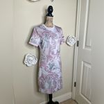 Nike Gray, Purple, Pink & White Sheath Athleisure Midi Dress Size Large Photo 5